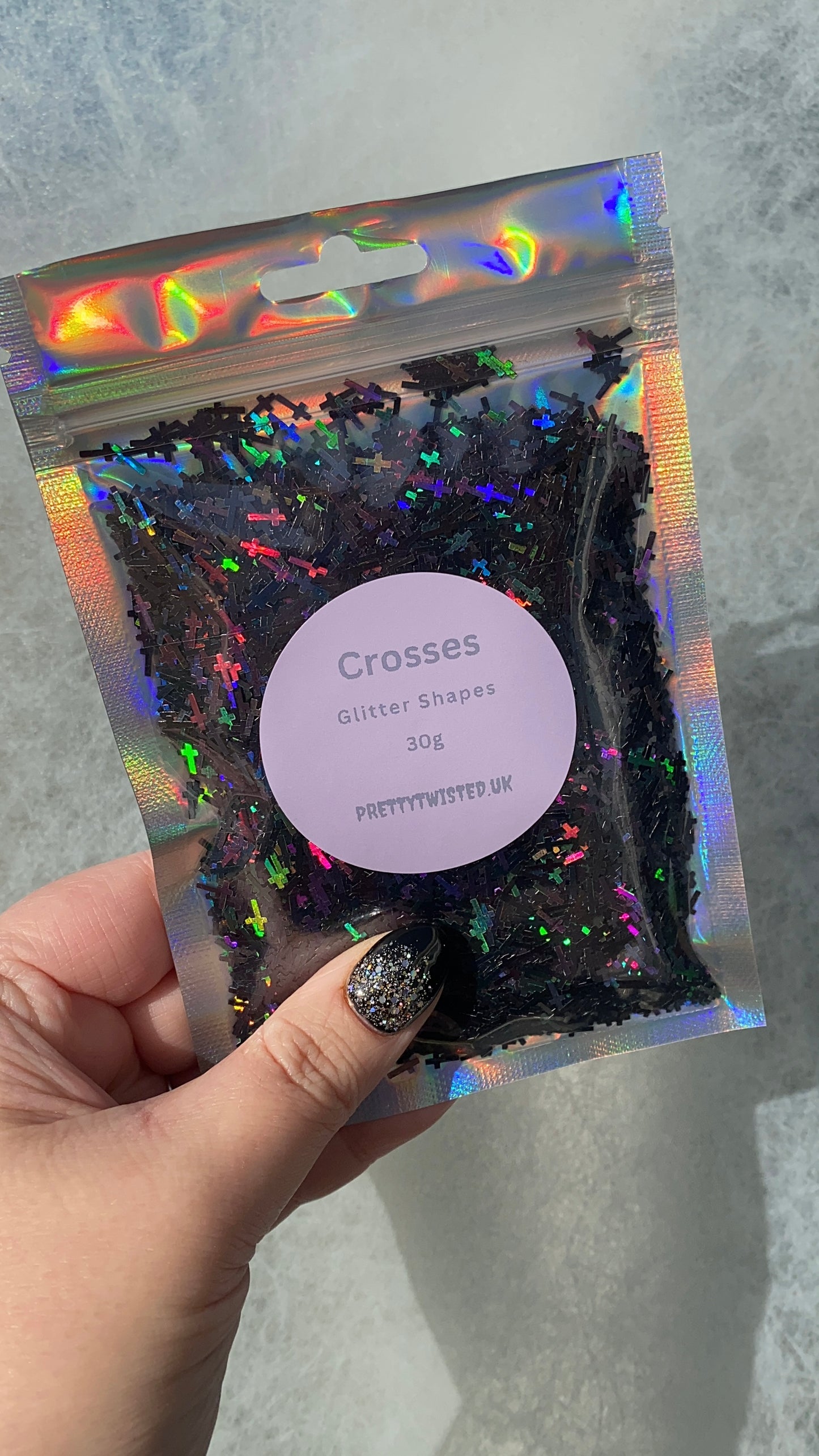 'CROSSES’ | HOLOGRAPHIC GLITTER SHAPES
