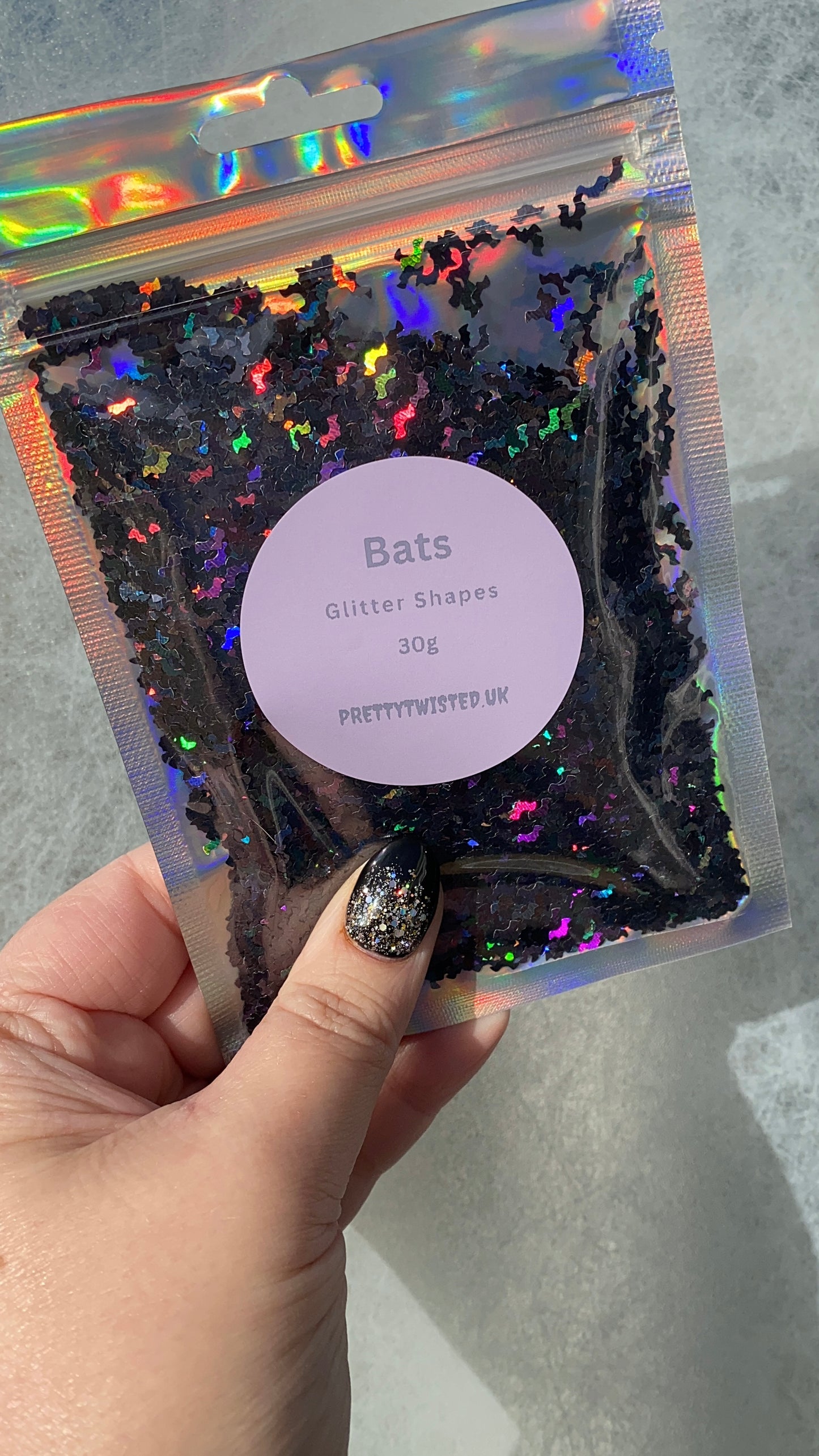 'BATS’ | HOLOGRAPHIC GLITTER SHAPES