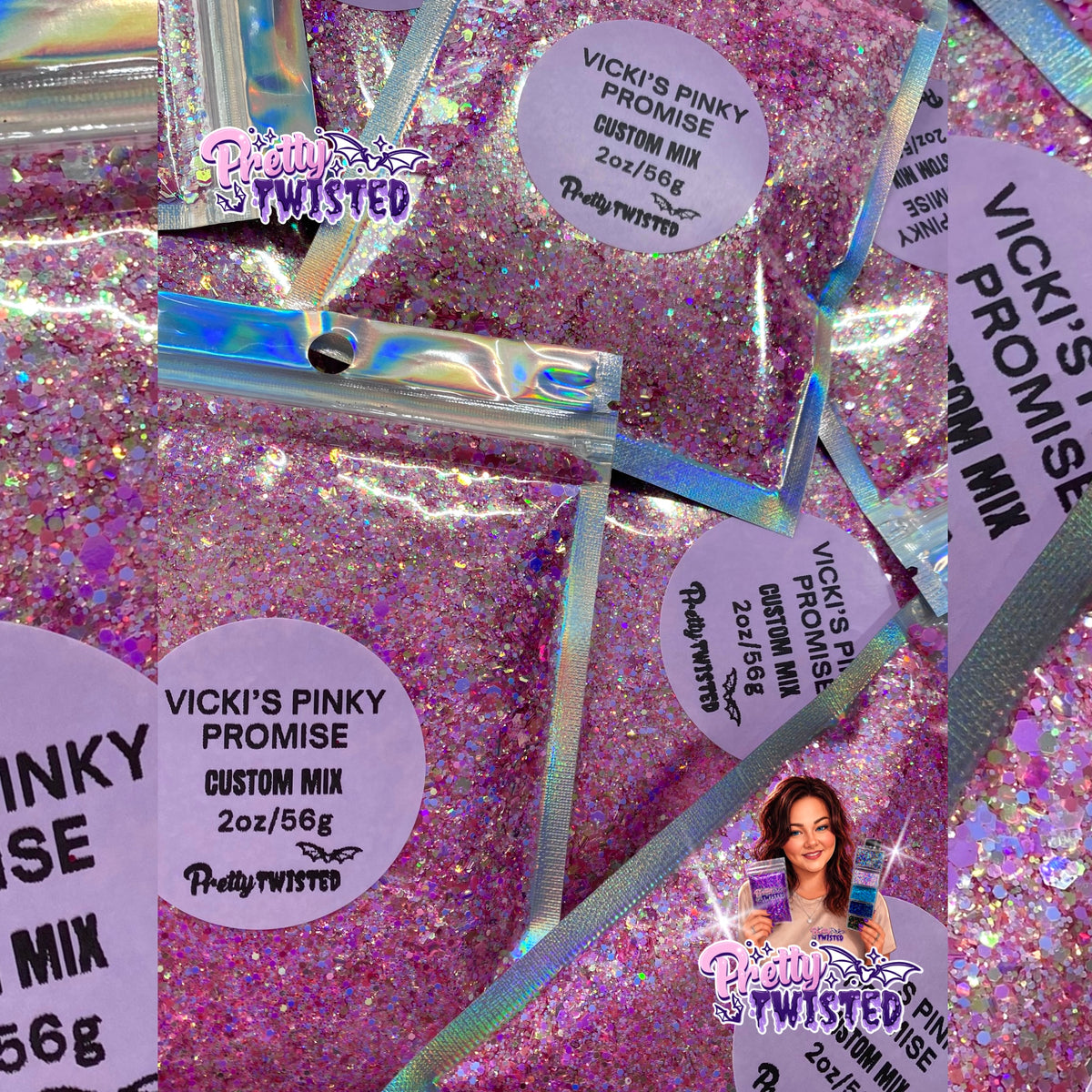 ‘VICKI’S PINKY PROMISE’ | CUSTOM GLITTER MIX - 2oz/56g
