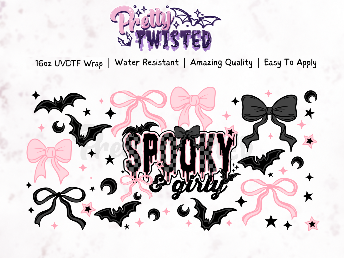 UV DTF | SPOOKY & GIRLY 16oz Libbey Wrap