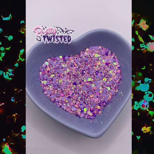‘LETS GLOW GIRLS’ | GLOW IN THE DARK CHUNKY GLITTER 2oz/56g