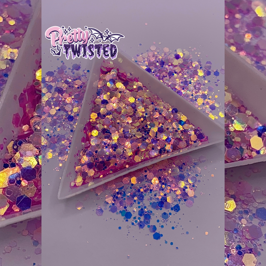 ‘PINK FIZZ’| DIAMOND GLITTER CHUNKY MIX