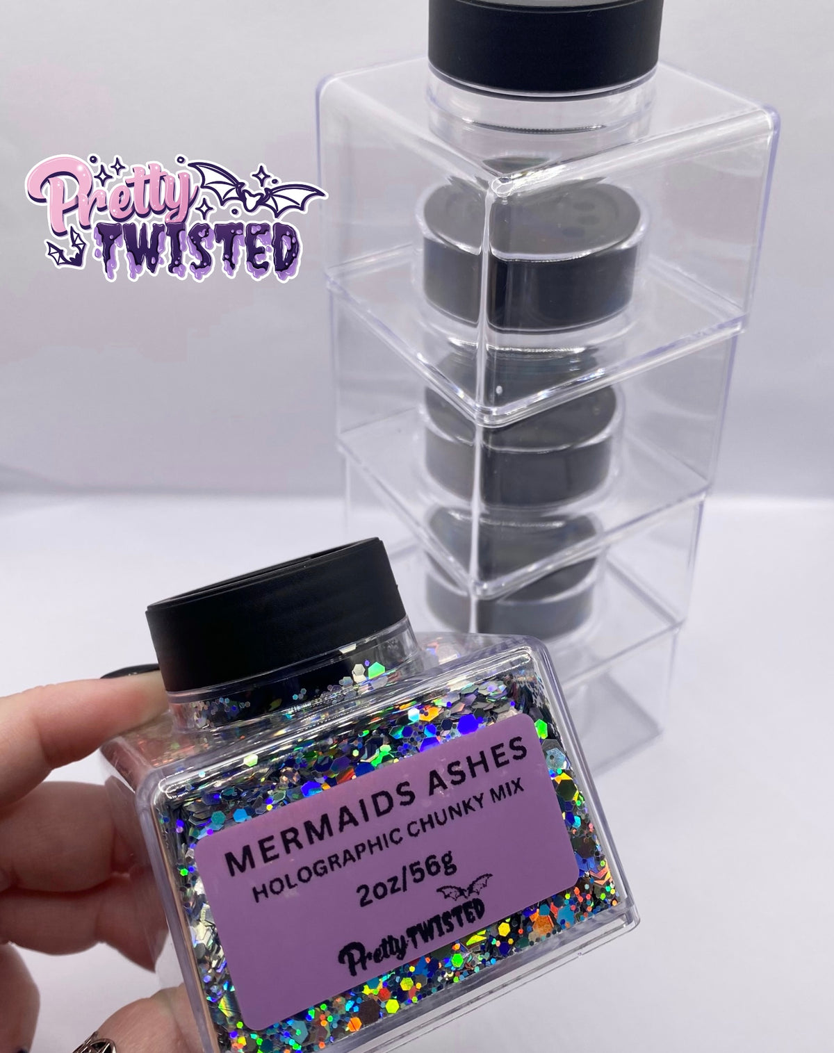 Stackable Shakers 2oz/56g - STACKABLE GLITTER SHAKERS – Pretty Twisted