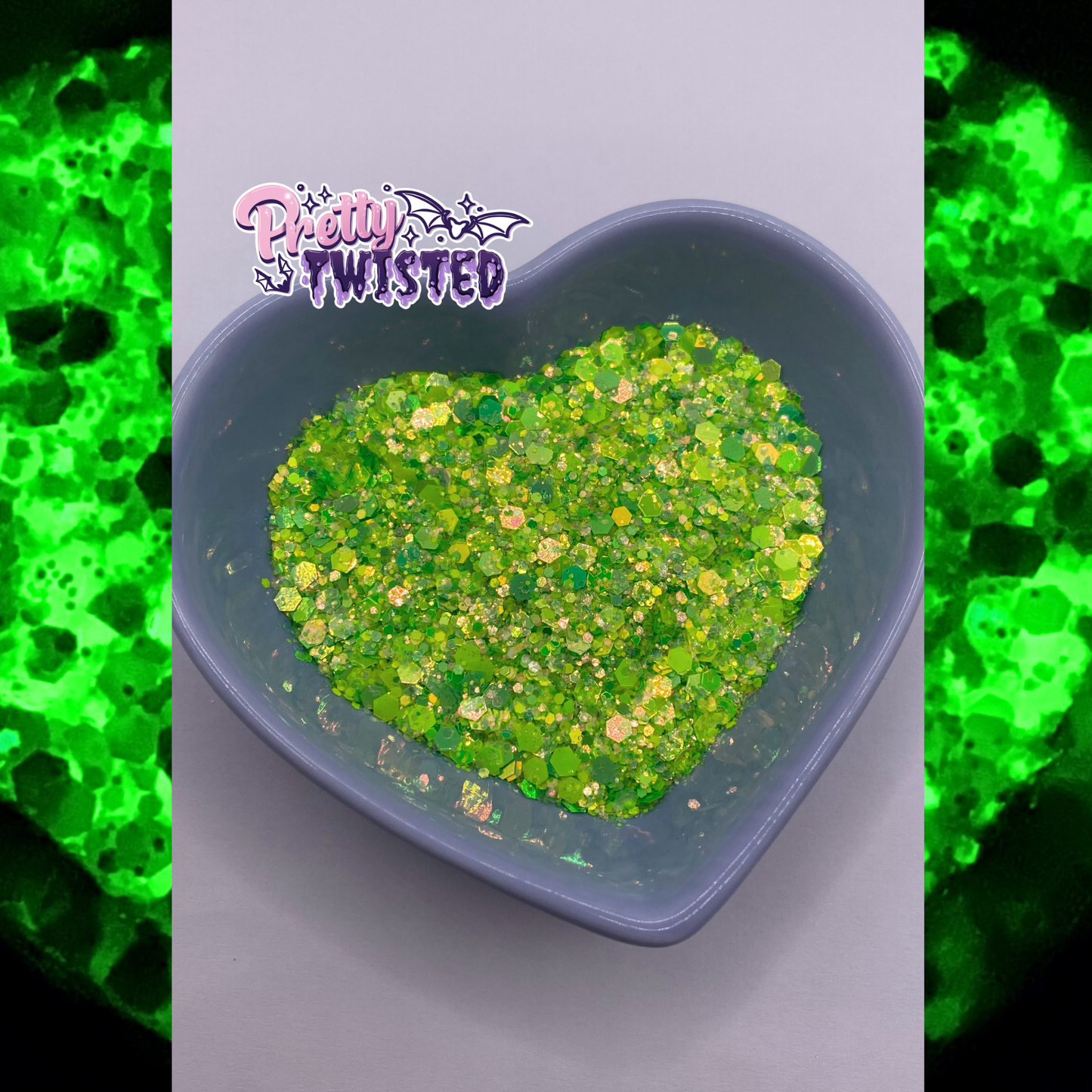 ‘TOO LIT TO QUIT’ | GLOW IN THE DARK CHUNKY GLITTER