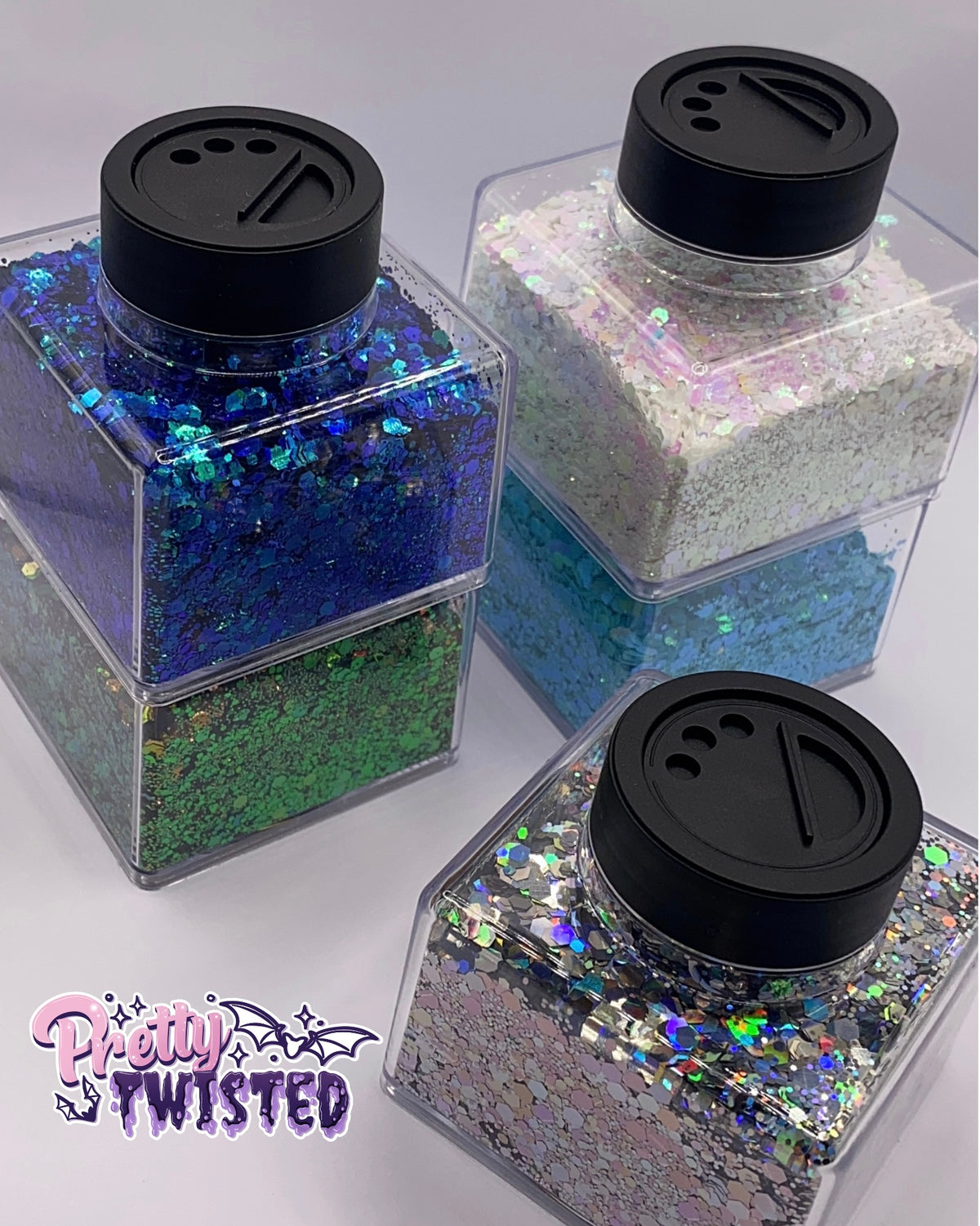 Stackable Shakers 2oz/56g - STACKABLE GLITTER SHAKERS – Pretty Twisted