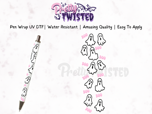 PEN WRAP - BOO GHOST | UV DTF