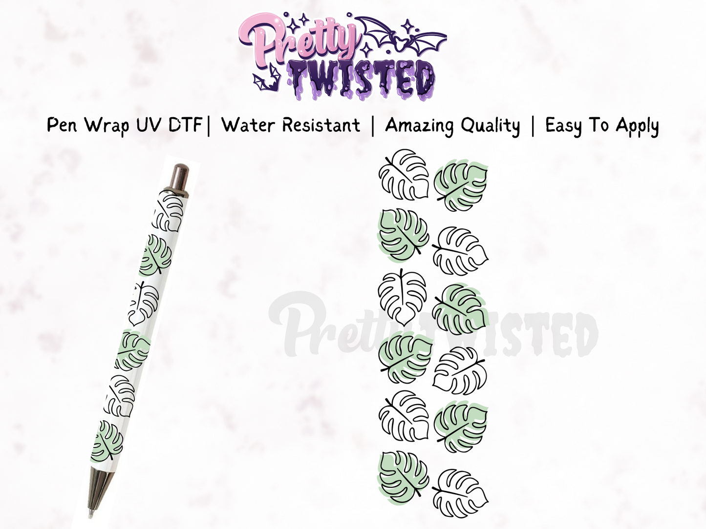 PEN WRAP - BOHO LEAVES | UV DTF