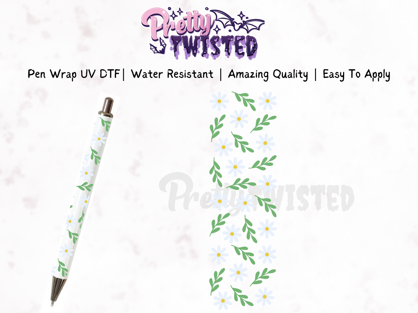 PEN WRAP - FLORAL | UV DTF