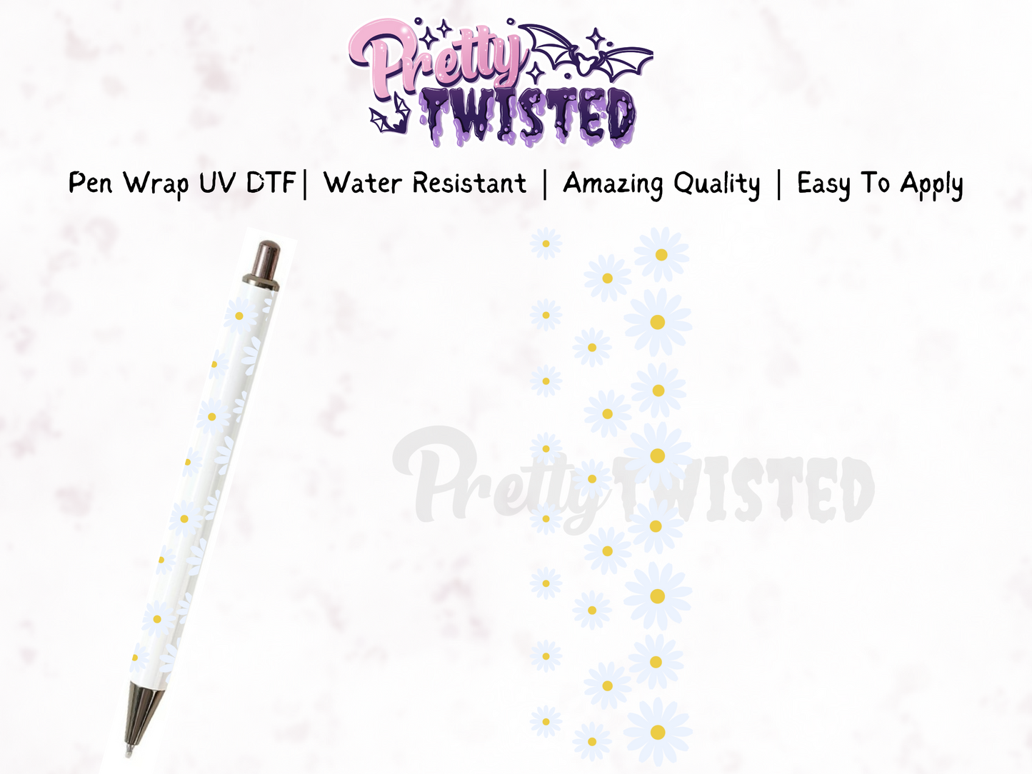 PEN WRAP - DAISIES | UV DTF