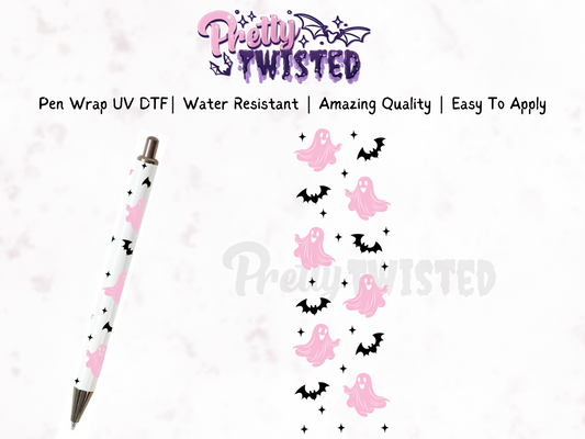 PEN WRAP - PINK GHOST | UV DTF