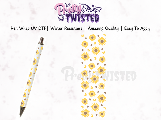 PEN WRAP - SUNFLOWERS | UV DTF