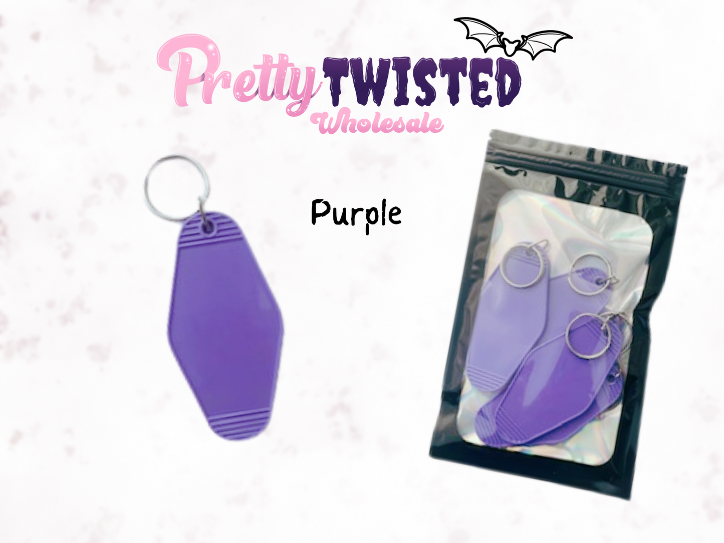 BLANK MOTEL KEYRING | PURPLE