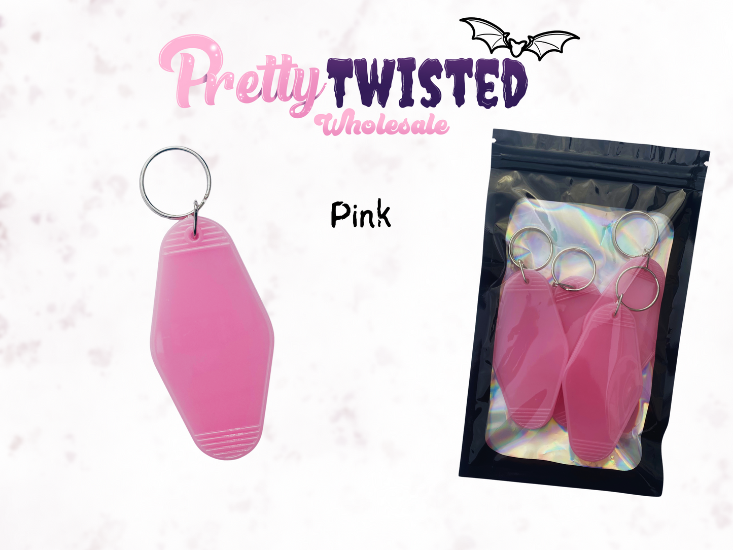 BLANK MOTEL KEYRING | PINK