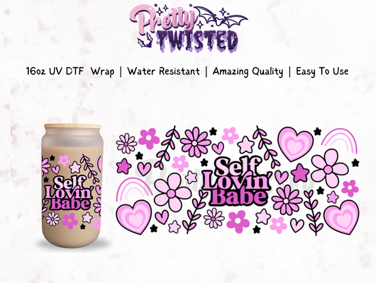 UV DTF | SELF LOVIN BABE 16oz Libbey Wrap