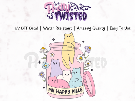 Happy Pills | UV DTF Decal