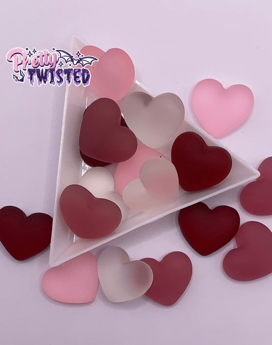 Frosted Hearts - Cabochons