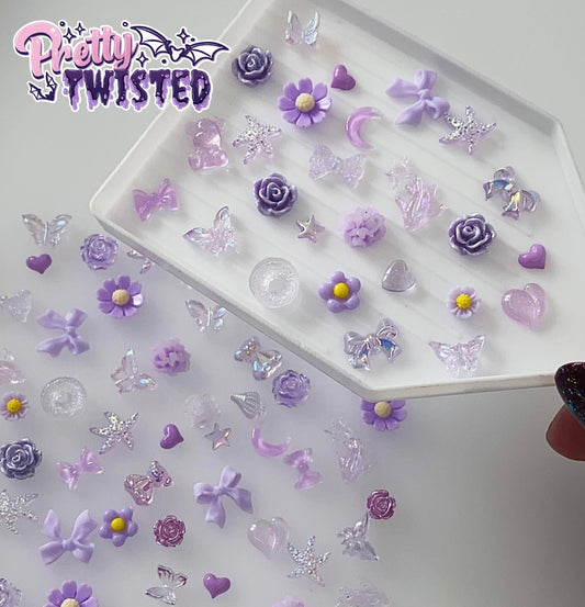 Mini Cabochons - Purple Mix