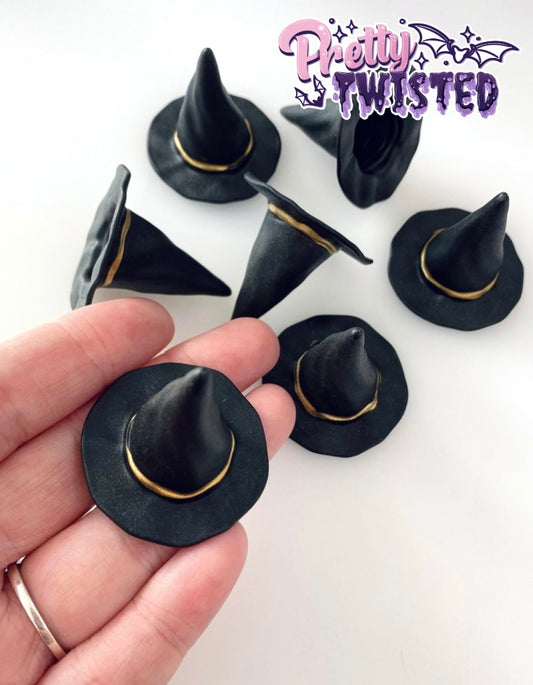 Cabochons | Witches Hats (Black) - Pack Of 5