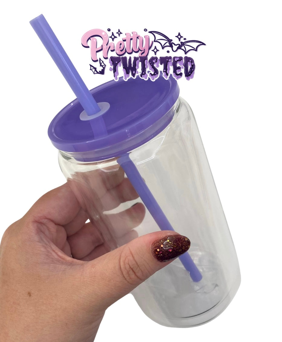 16oz Glass Snowglobe | Purple