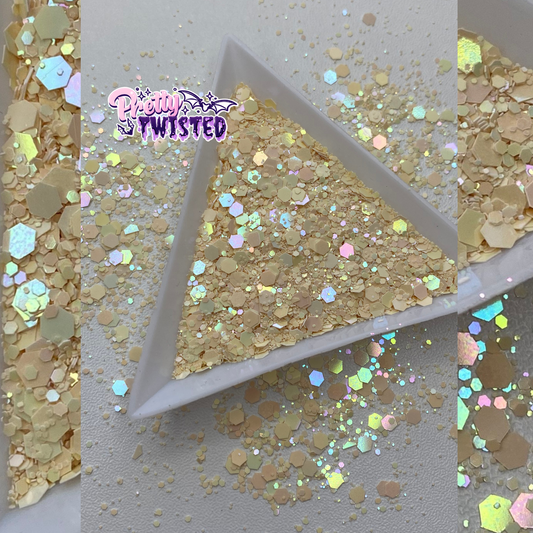 'Crème Brûlée’| PASTEL HOLOGRAPHIC CHUNKY - 2oz/56g