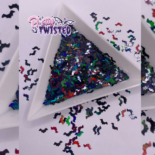 'BATS’ | HOLOGRAPHIC GLITTER SHAPES