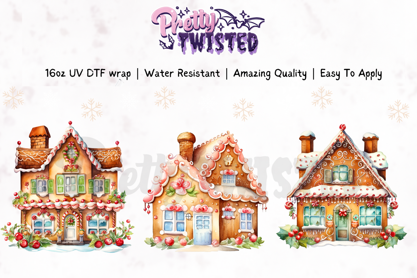 UV DTF | GINGERBREAD HOUSE | 16oz Libbey Wrap