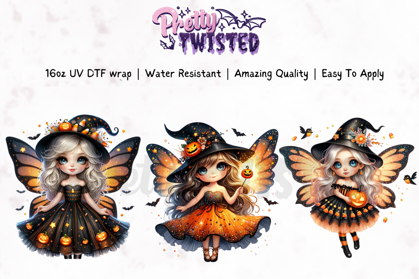 UV DTF | HALLOWEEN FAIRIES #1 | 16oz Libbey Wrap