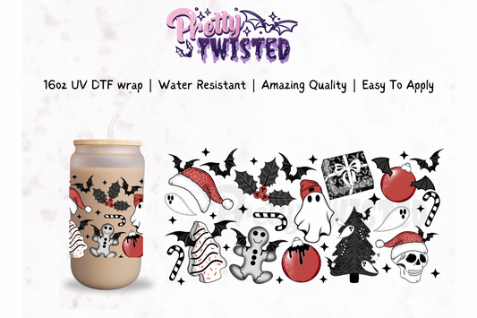 UV DTF | CHRISTMAS SPOOKS 16oz Libbey Wrap