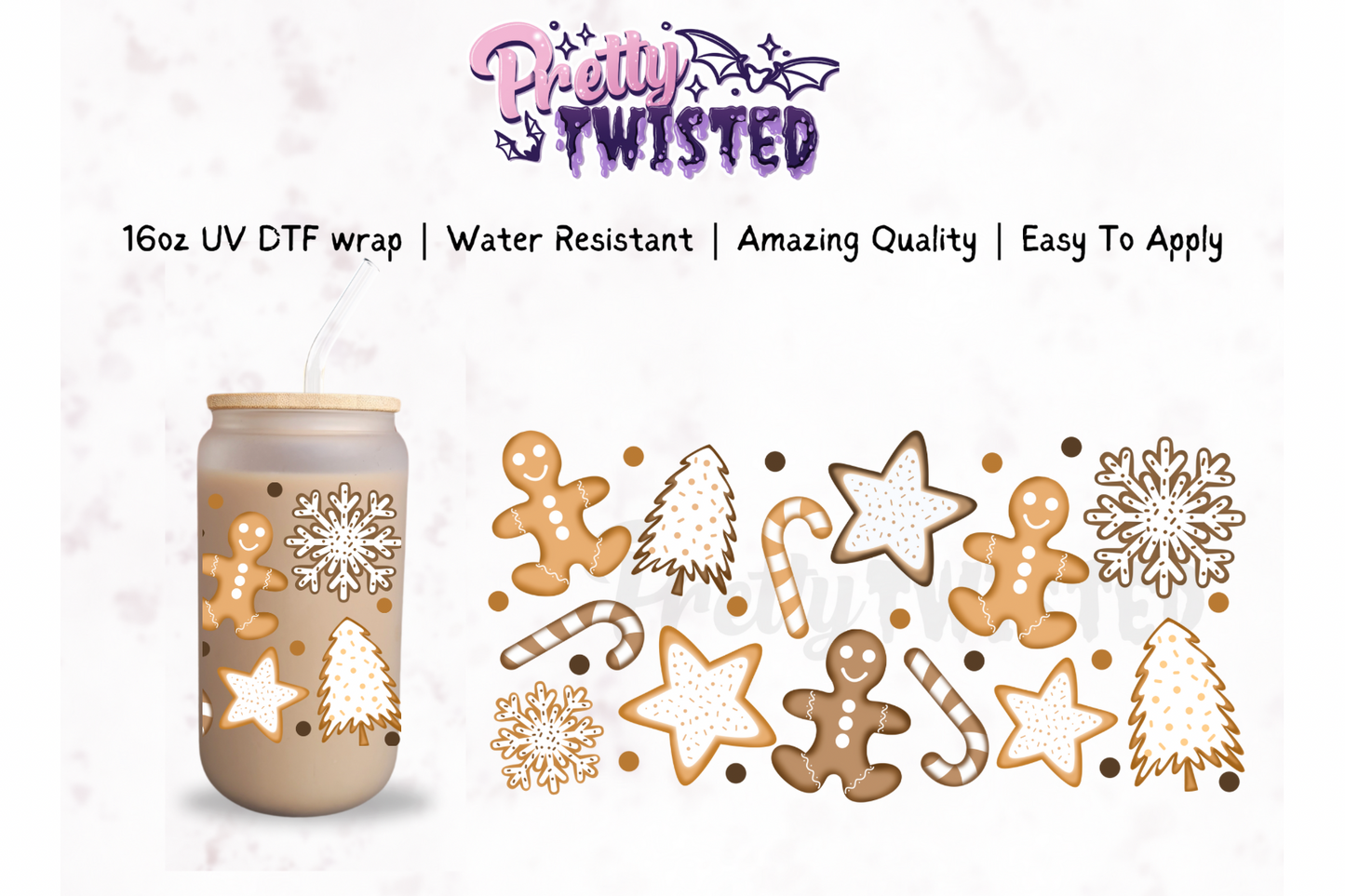 UV DTF | CHRISTMAS COOKIE 16oz Libbey Wrap