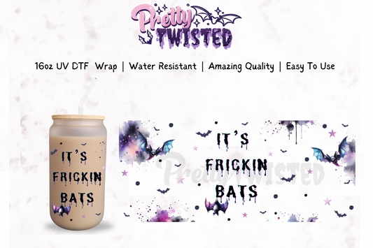 UV DTF | IT’S FRICKIN BATS 16oz LIBBEY WRAP