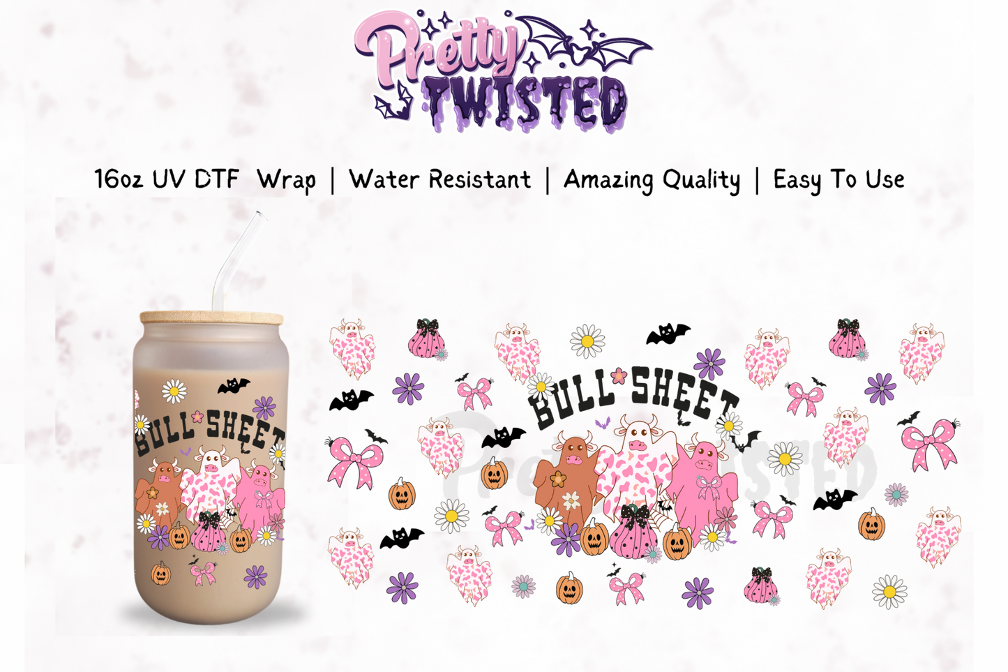 UV DTF | BULL ~ SHEET 16oz LIBBEY WRAP