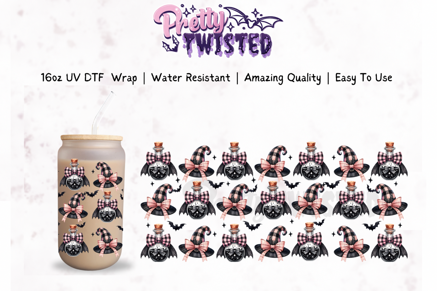 UV DTF | BAT POTION 16oz LIBBEY WRAP