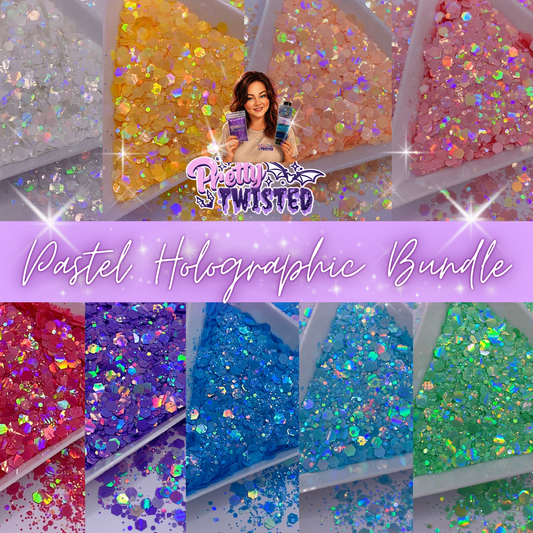 PASTEL HOLOGRAPHIC BUNDLE | x9 FULL 2oz/56g REFILL PACKS - Chunky