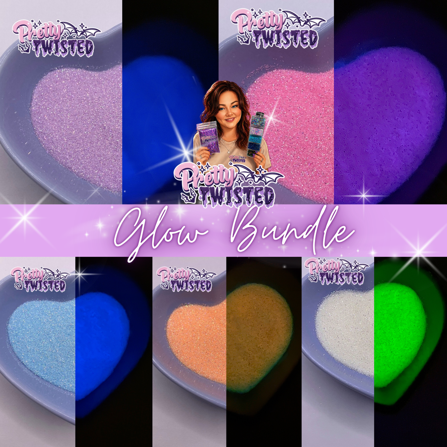 GLOW BUNDLE | x5 FULL 2oz/56g REFILL PACKS | *EXTRA FINE*