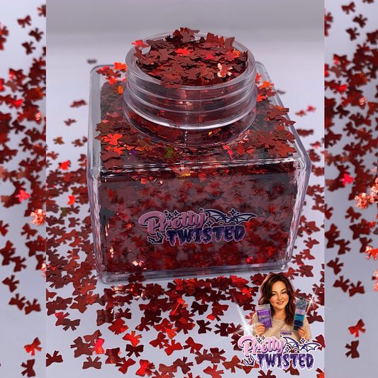 ‘BOWS’ | HOLOGRAPHIC GLITTER SHAPES - 1oz Stacker