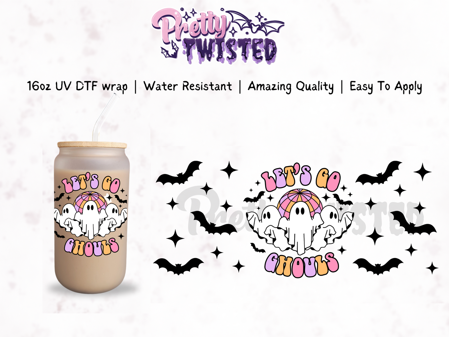 UV DTF | LETS GO GHOULS 16oz Libbey Wrap