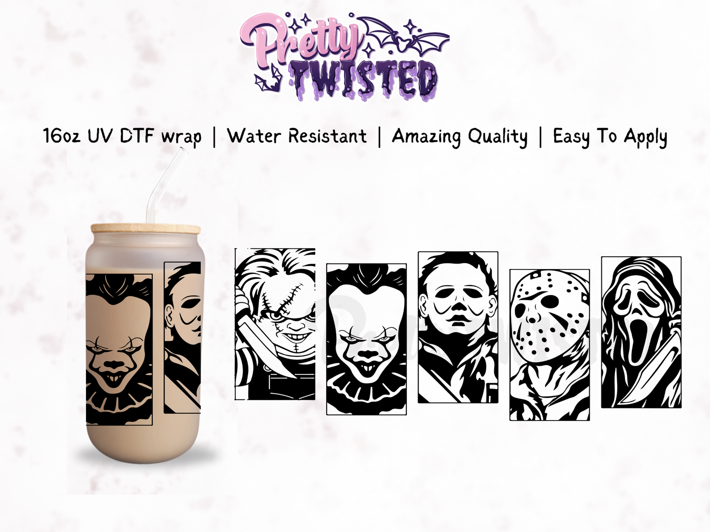 UV DTF | HORROR 16oz LIBBEY WRAP