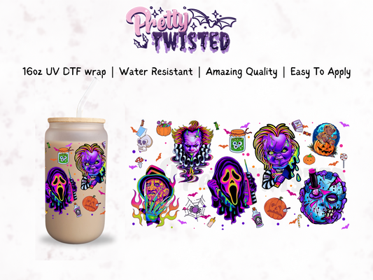 UV DTF | BRIGHT HORROR 16oz Libbey Wrap