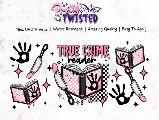 UV DTF | TRUE CRIME READER 16oz Libbey Wrap