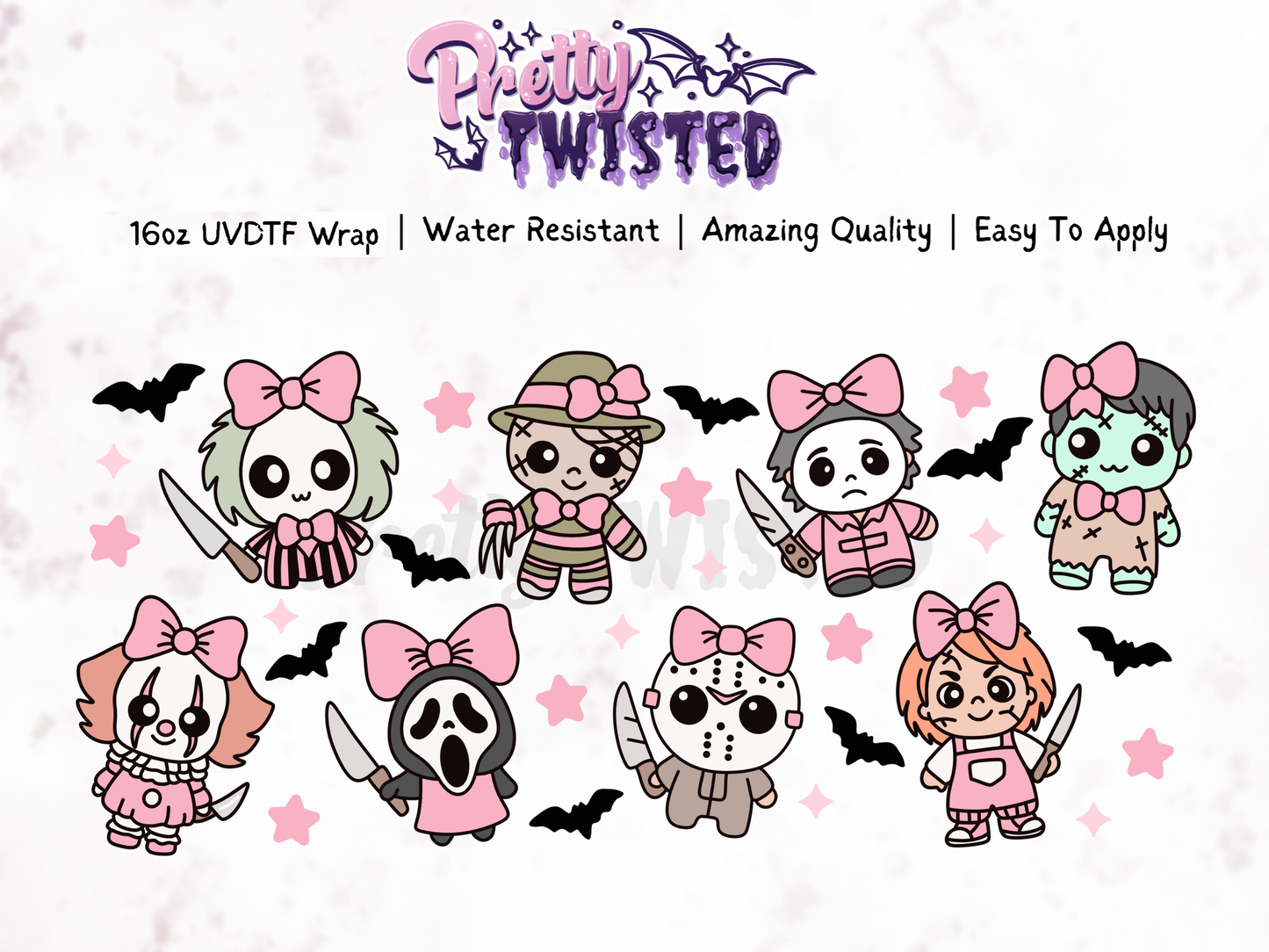 UV DTF | MINI HORRORS 16oz Libbey Wrap