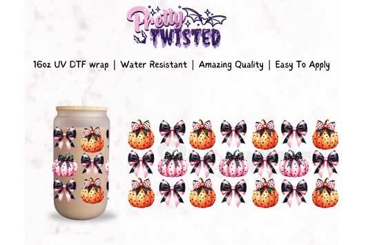 UV DTF | POLKA DOT PUMPKIN 16oz Libbey Wrap