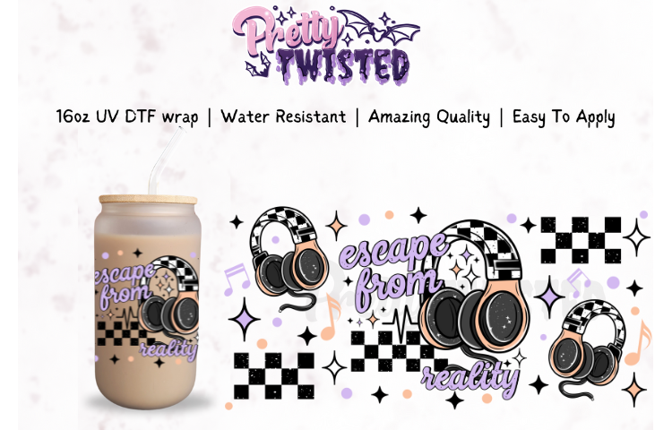 UV DTF | ESCAPE REALITY 16oz Libbey Wrap