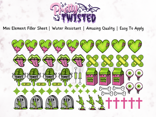 MINI ZOMBIE | UV DTF ELEMENT/FILLER SHEET