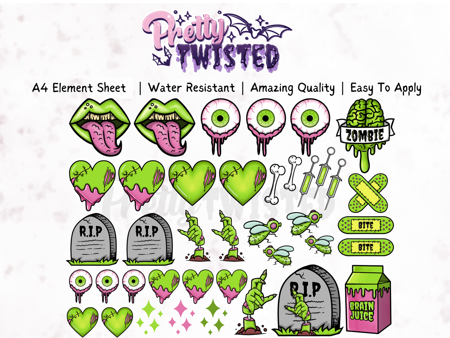 ZOMBIE | UV DTF ELEMENT SHEET